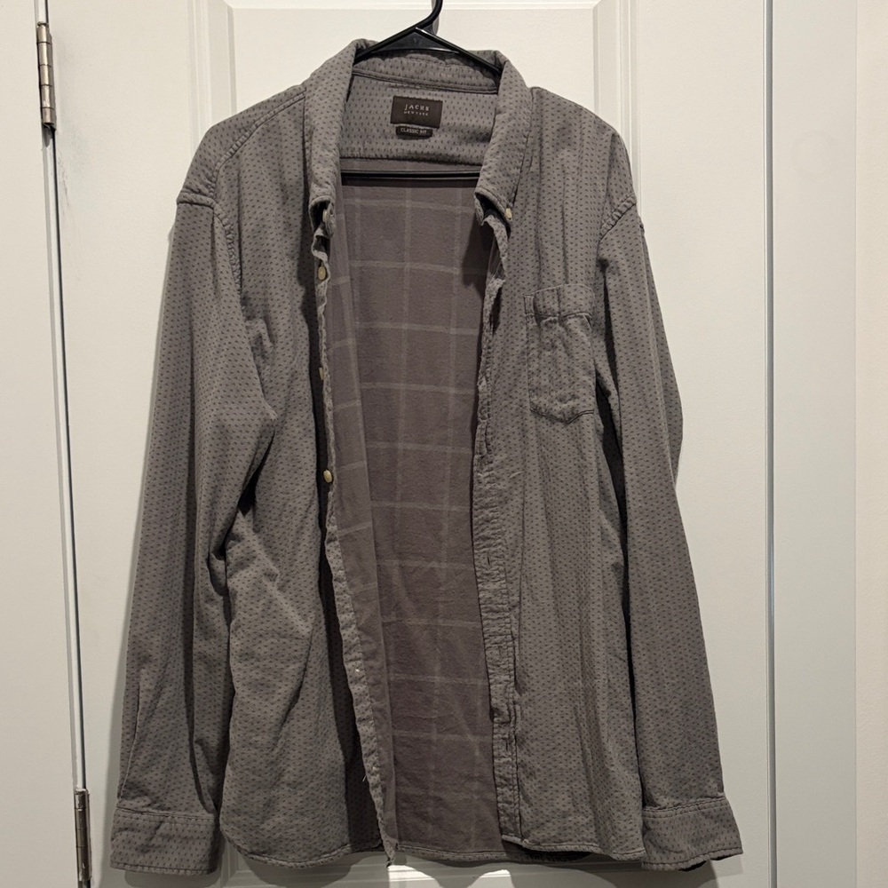 Jach’s Men’s Gray Long-Sleeve Shirt